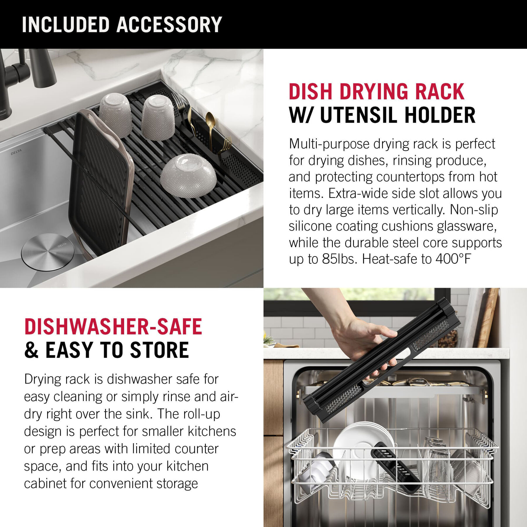 32” Workstation Kitchen Sink Undermount 16 Gauge Stainless Steel Single Bowl with WorkFlow™ Ledge and Accessories, image 2